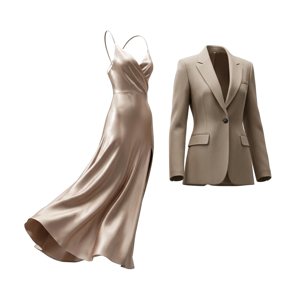 Asymmetric Couture Silk Draped Gown — view 2
