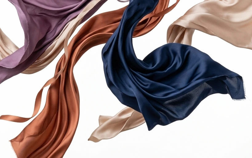 Botanical Pure Jacquard Silk Scarf — view 3