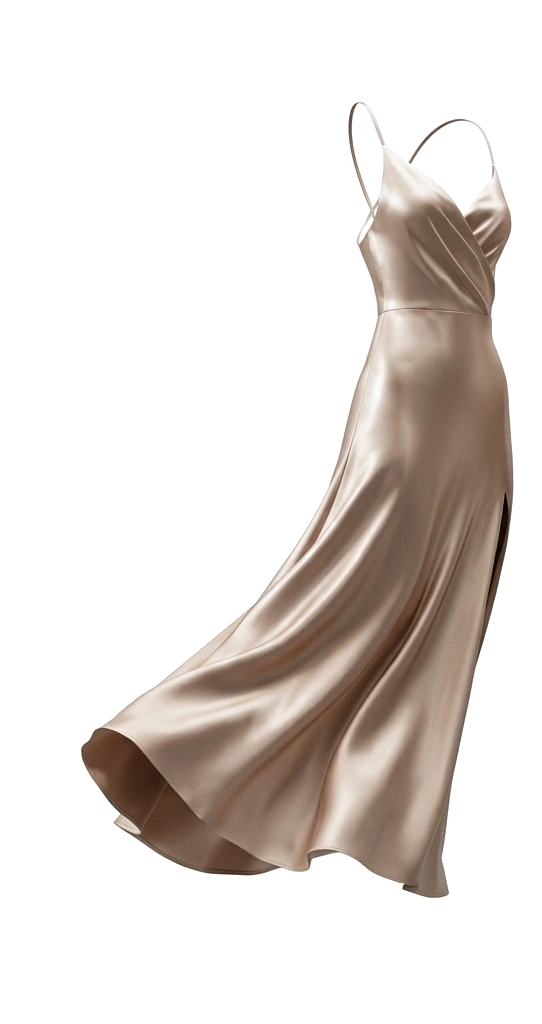 Asymmetric Couture Silk Draped Gown — view 3